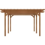 Outsunny 12′ x 20′ DIY Deck Outdoor Wood Pergola