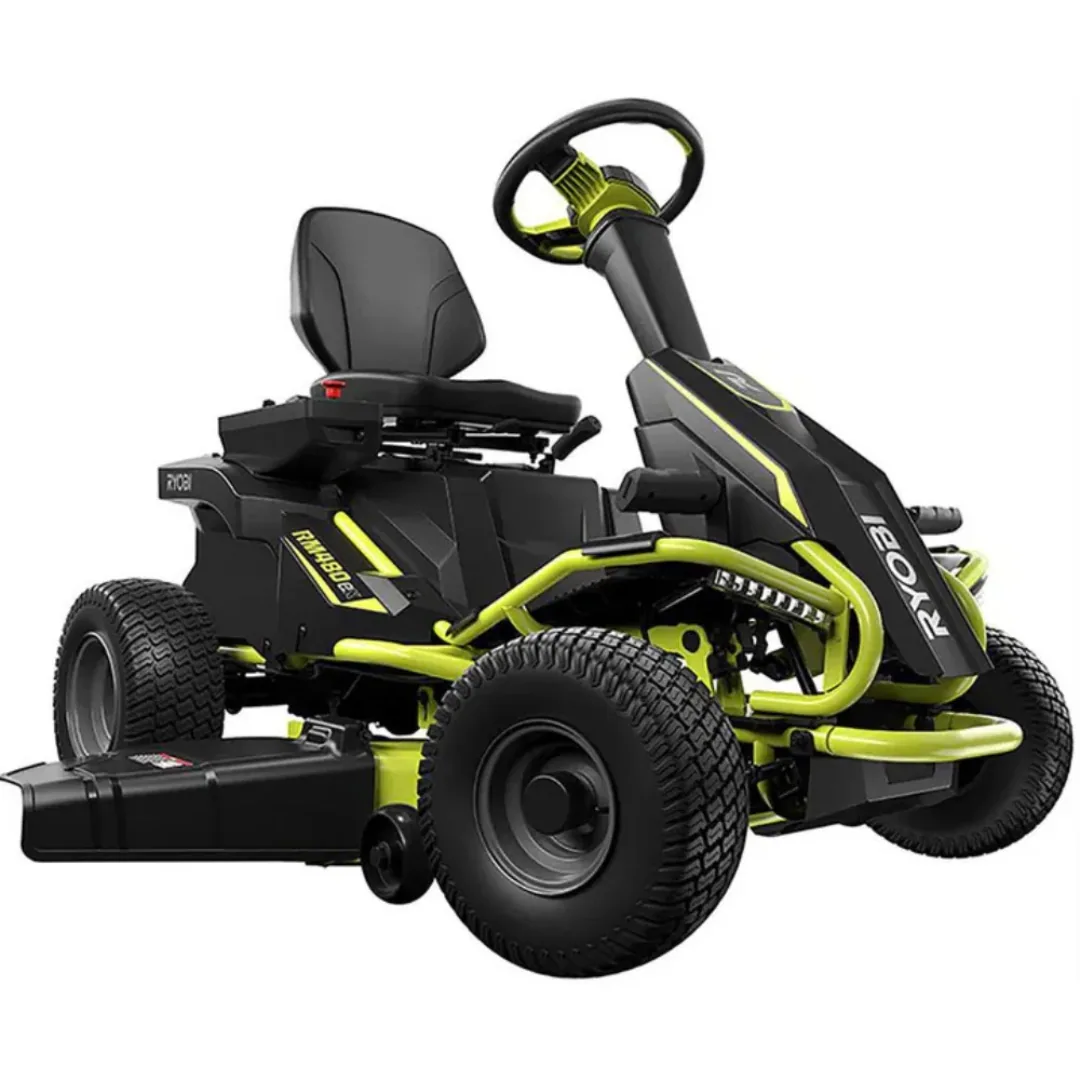 RYOBI 38 in. 100 Ah Battery Electric Rear Engine Riding Lawn Mower RYOBI 38 in. 100 Ah Battery Electric Rear Engine Riding Lawn Mower