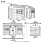 Lifetime 15 ft. x 8 ft. Outdoor Garden Storage Shed with Double Doors & Skylights
