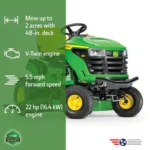 John Deere S140 48 in. 22 HP V-Twin GAS Hydrostatic Riding Lawn Tractor