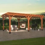 Backyard Discovery 20′ x 12′ Beaumont Pergola – Premium Cedar Wood, Sturdy & Elegant Design