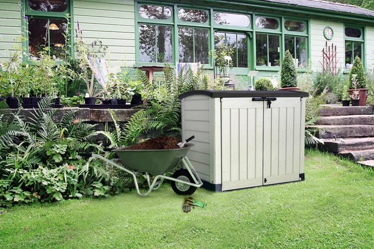 Keter Store-It-Out ARC 1200L Garden Storage Box – Beige & Brown