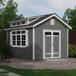Windemere Deluxe Wooden Storage Shed with Spacious Utility Design