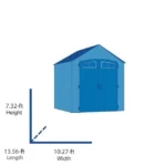 Arrow 10 ft x 14 ft Lexington Galvanized Storage Shed