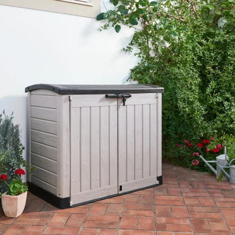 Keter Store-It-Out ARC 1200L Garden Storage Box – Beige & Brown