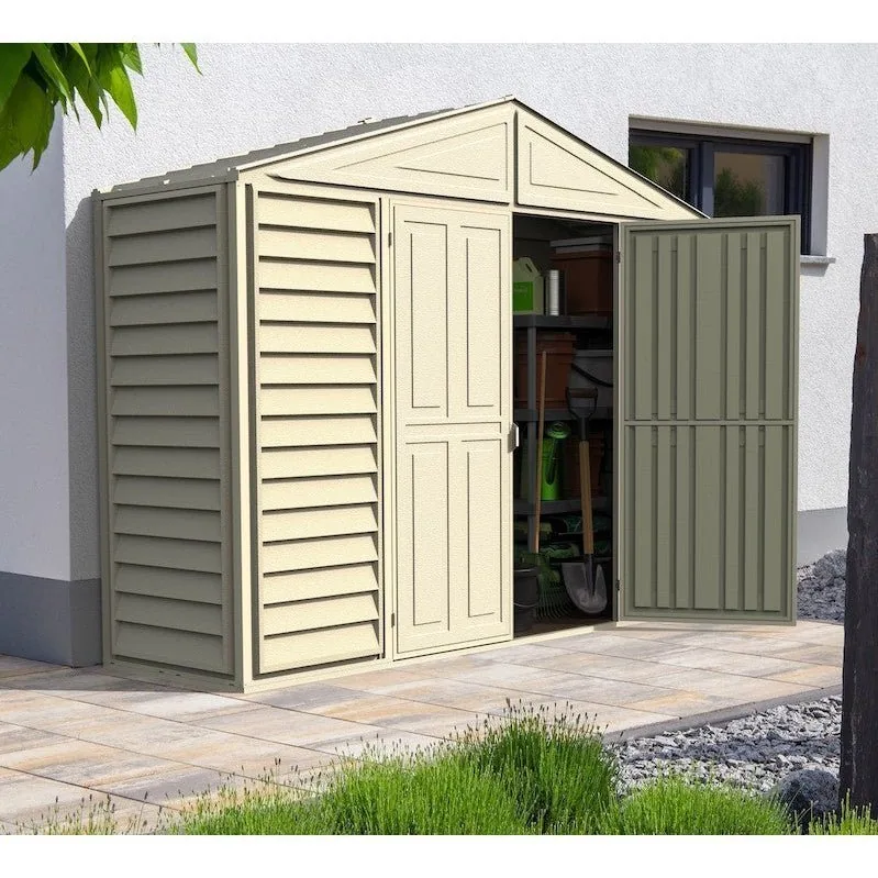 DuraMax 10.5ft x 2.75ft Vinyl SidePro Shed with Foundation Kit DuraMax 10.5ft x 2.75ft Vinyl SidePro Shed with Foundation Kit