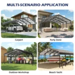 TitanShield Heavy-Duty Metal Carport with Reinforced Wind-Resistant Frame