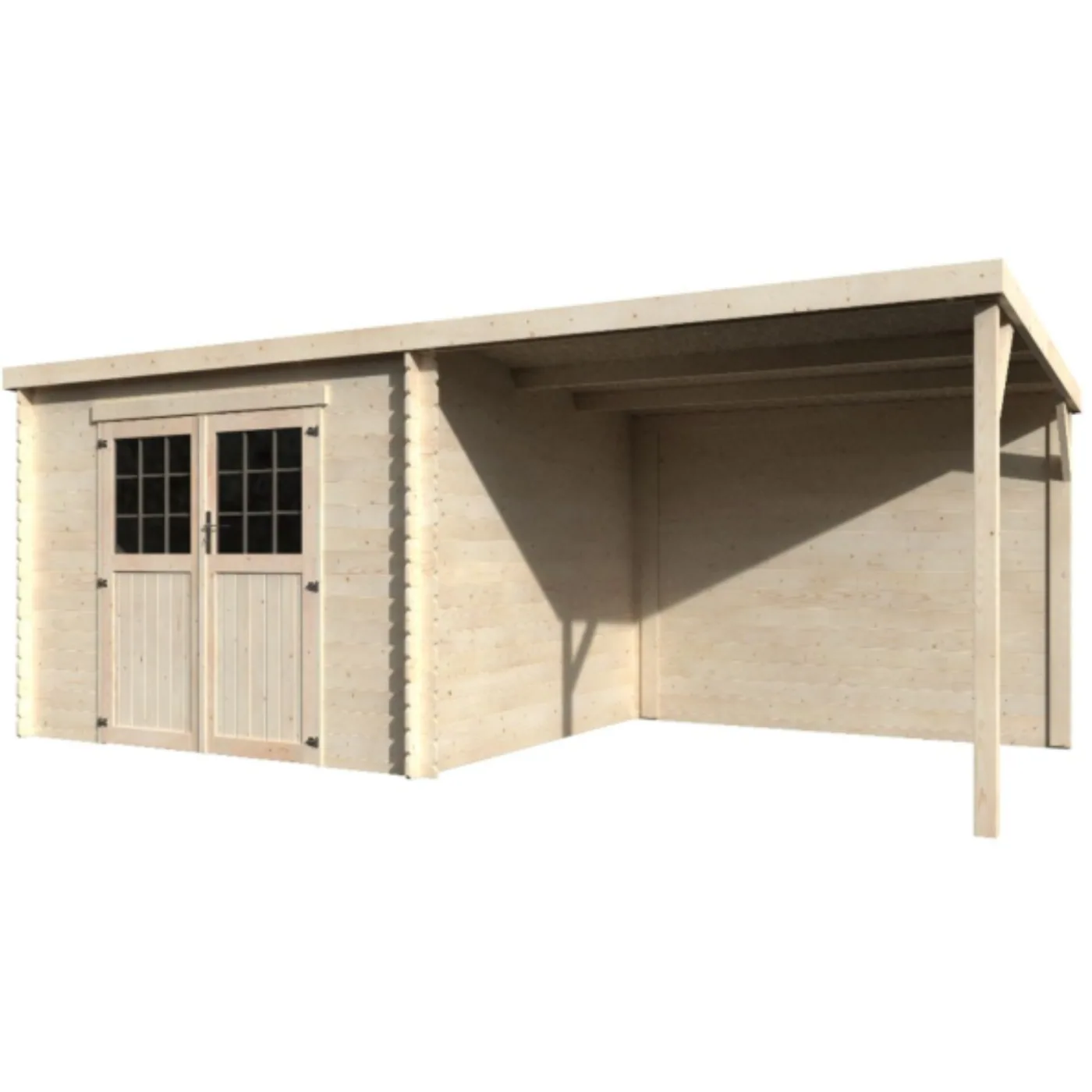 Large wooden shed 18.36 m² High end model Large wooden shed 18.36 m² High end model
