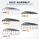 TitanShield Heavy-Duty Metal Carport with Reinforced Wind-Resistant Frame