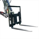 Adjustable Pallet Fork Attachment for 2.5–3 Ton Mini Excavators with Stabilizer Bar — product view 3