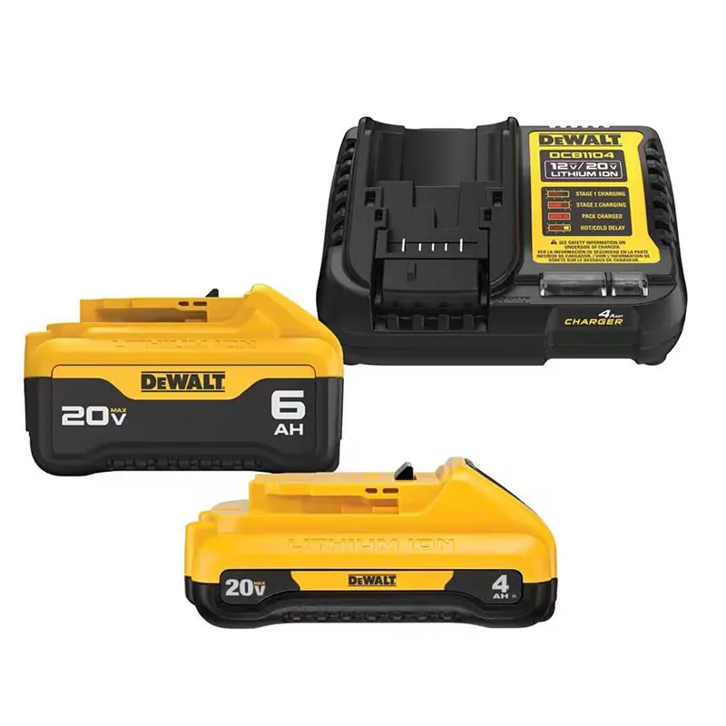 DEWALT 20V MAX Lithium-Ion 6.0Ah and 4.0Ah Battery and Charger Starter Kit DEWALT 20V MAX Lithium-Ion 6.0Ah and 4.0Ah Battery and Charger Starter Kit