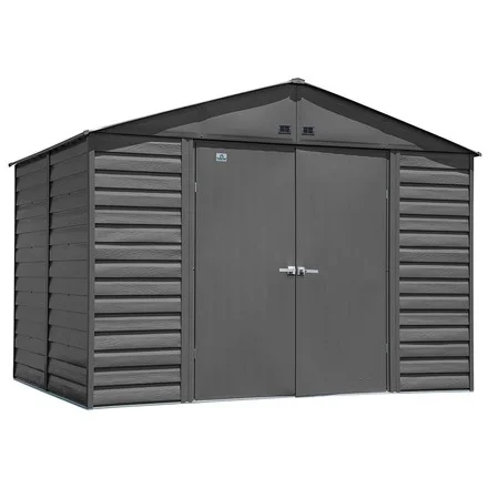 Arrow Select 10′ x 8′ Charcoal Metal Storage Shed — product view 1