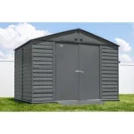 Arrow Select 10′ x 8′ Charcoal Metal Storage Shed — product view 4