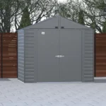 Arrow Select 8 ft. x 6 ft. Charcoal Metal Storage Shed — product view 2