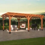 Backyard Discovery 20′ x 12’Beaumont Pergola 120.2 in Brown — product view 1