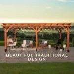 Backyard Discovery 20′ x 12’Beaumont Pergola 120.2 in Brown — product view 5
