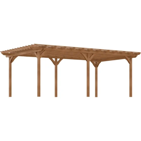 Outsunny 12′ x 20′ DIY Deck Outdoor Wood Pergola