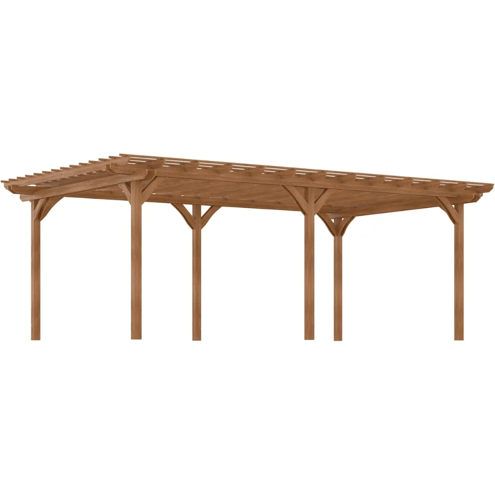 Outsunny 12′ x 20′ DIY Deck Outdoor Wood Pergola Outsunny 12′ x 20′ DIY Deck Outdoor Wood Pergola