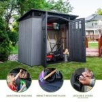 EverSafe Modern Outdoor Storage Shed – Gray Finish