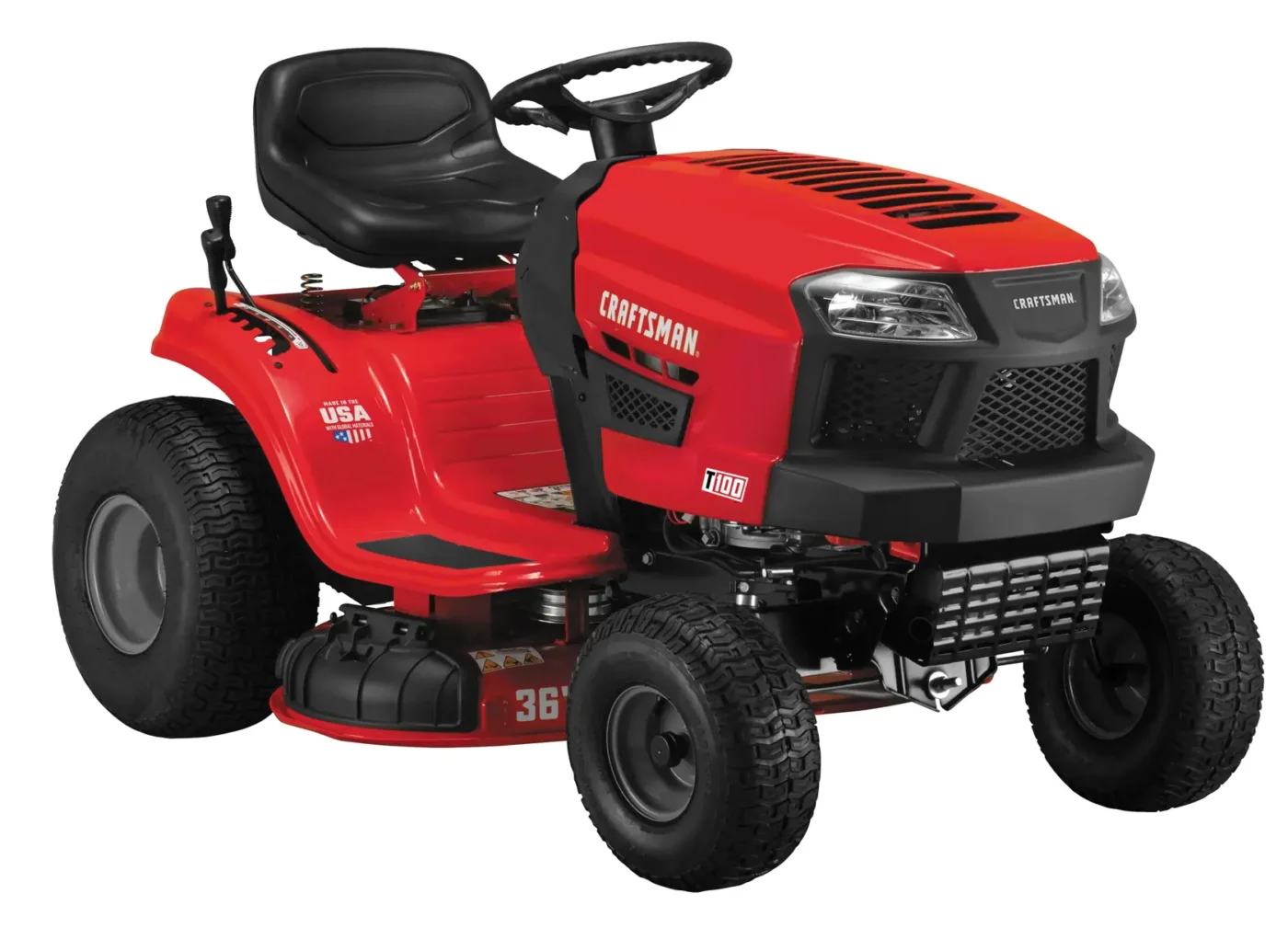 Craftsman T100 36-in 11.5-HP Riding Lawn Mower — product view 1 Craftsman T100 36-in 11.5-HP Riding Lawn Mower — product view 1