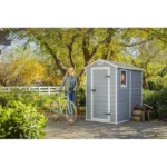 Keter Manor 4 ft. W x 6 ft. D Vertical Resin Outdoor Storage Shed Ideal For Patio