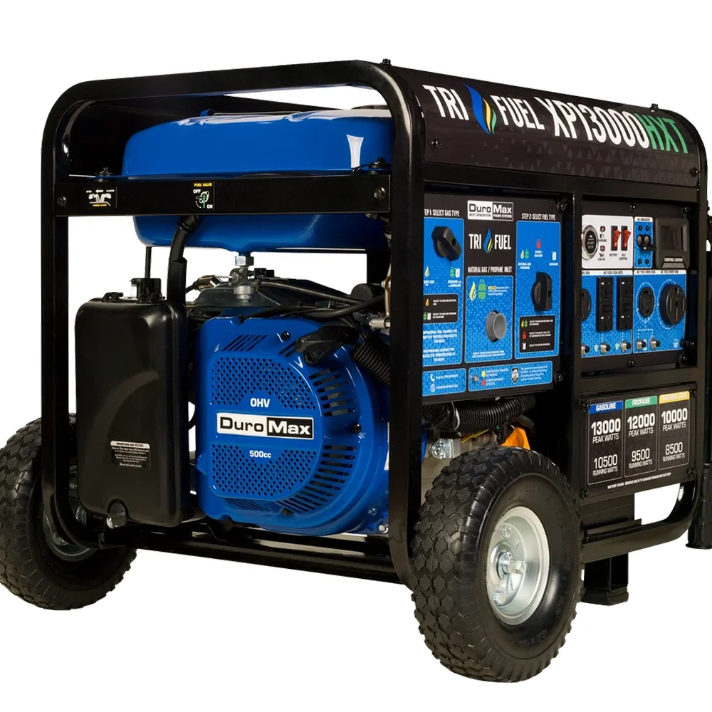 DuroMax XP13000HXT 10500W/13000W Tri-Fuel Gasoline Propane Natural Gas CO Alert Remote Start Generator — view 1 DuroMax XP13000HXT 10500W/13000W Tri-Fuel Gasoline Propane Natural Gas CO Alert Remote Start Generator — product view 1