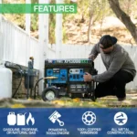 DuroMax XP13000HXT 10500W/13000W Tri-Fuel Gasoline Propane Natural Gas CO Alert Remote Start Generator — product view 2