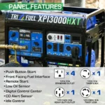 DuroMax XP13000HXT 10500W/13000W Tri-Fuel Gasoline Propane Natural Gas CO Alert Remote Start Generator — product view 4