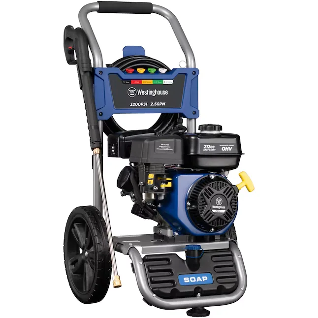 Westinghouse WPX3200 5 Nozzles + Soap Tank Included 3200-PSI 2.5-GPM Cold Water Gas Pressure washer with 5.0 Spray Tips Westinghouse WPX3200 5 Nozzles + Soap Tank Included 3200-PSI 2.5-GPM Cold Water Gas Pressure washer with 5.0 Spray Tips