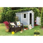 Keter Manor 4 ft. W x 6 ft. D Vertical Resin Outdoor Storage Shed Ideal For Patio