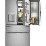GE Profile 27.9 cu ft Smart Fingerprint Resistant French Door Refrigerator, Stainless Steel — product view 4