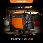 Genmax 11000-W Portable TRI Fuel Gas Inverter Generator Remote Start CO Sensor™ — product view 4
