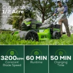 Greenworks 60V 21″ Cordless Brushless Lawn Mower with 5.0Ah Battery & Charger 2531602 — product view 2