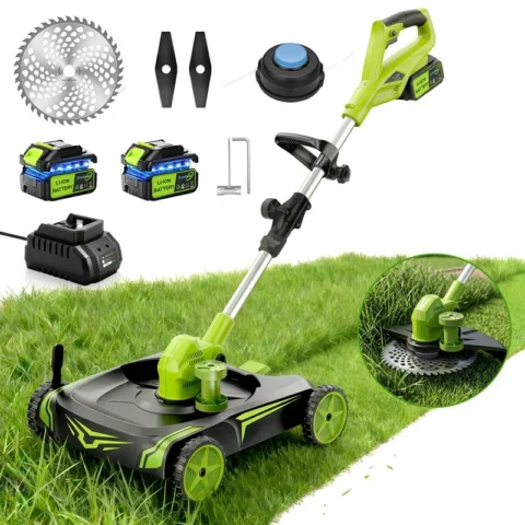 IToolMax 12-Inch Electric Weed Wacker & Eater with Detachable 4-Wheel Base — product view 1