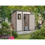 Keter 6′ x 4′ Manor Plastic Pent Garden Storage Shed – Beige — product view 2