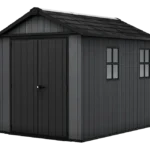 Keter 7.5ft x 9ft Newton Plus Front Entry Plastic Garden Shed – Dark Grey — product view 1