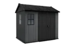Keter 7.5ft x 9ft Newton Plus Front Entry Plastic Garden Shed – Dark Grey — product view 3