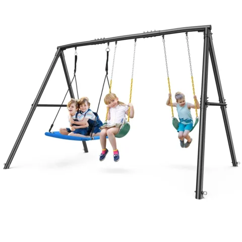 Klo Kick Metal Swing Set with 3 Swings — product view 1