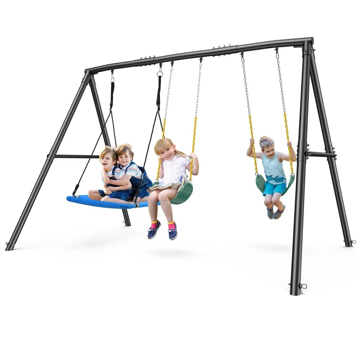 Klo Kick Metal Swing Set with 3 Swings — view 1 Klo Kick Metal Swing Set with 3 Swings — product view 1
