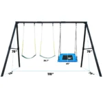 Klo Kick Metal Swing Set with 3 Swings — product view 4