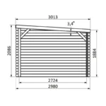 Large wooden shed 18.36 m² High end model — product view 5