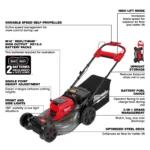 Milwaukee 2823-22HD M18 FUEL Self-Propelled Dual Battery Mower Kit — product view 4