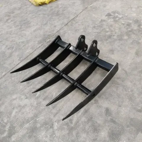 Mini Excavator Rake Attachment for Grading, Leveling, Soil Loosening & Soil Removal — product view 1