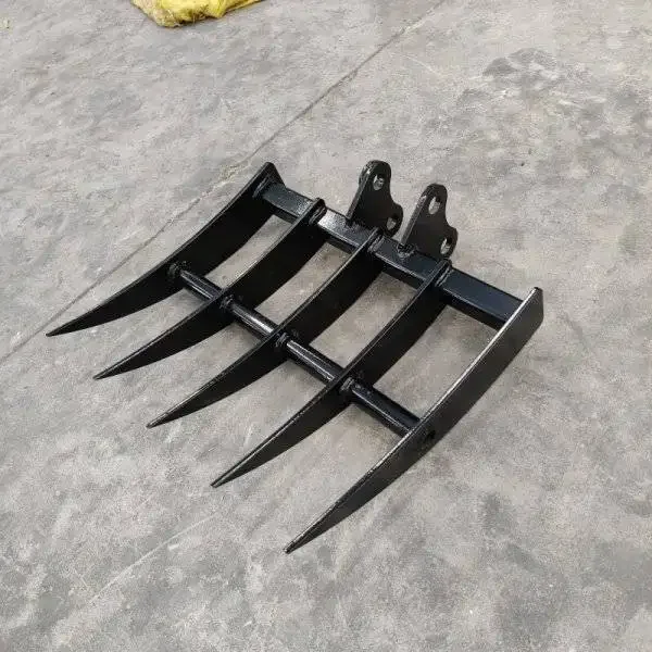 Mini Excavator Rake Attachment for Grading, Leveling, Soil Loosening & Soil Removal — view 1 Mini Excavator Rake Attachment for Grading, Leveling, Soil Loosening & Soil Removal — product view 1