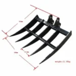 Mini Excavator Rake Attachment for Grading, Leveling, Soil Loosening & Soil Removal — product view 5