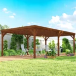 Outsunny 12′ x 20′ DIY Deck Outdoor Wood Pergola — product view 1