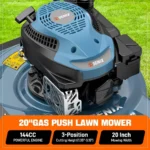 Senix 20″ 144cc 4-Cycle Gas Push Lawn Mower with Side Discharge LSPG-L4 — product view 4