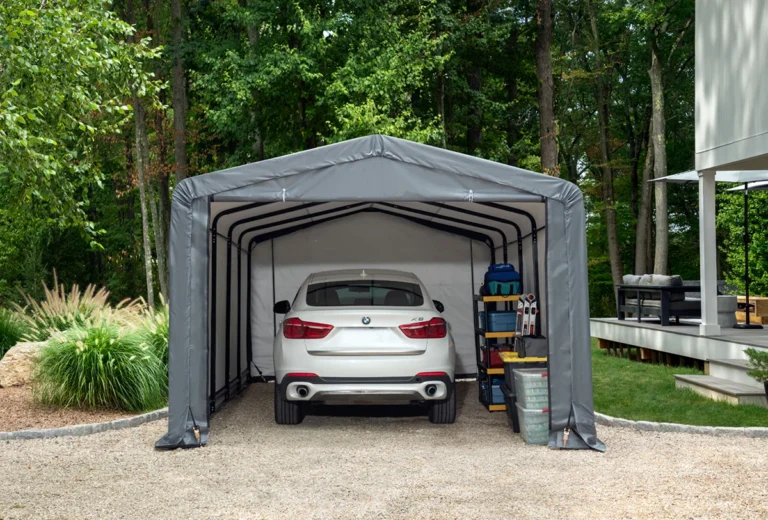 ShelterTube Wind and Snow-Load Rated Garage 10x14x8 Tan — product view 2