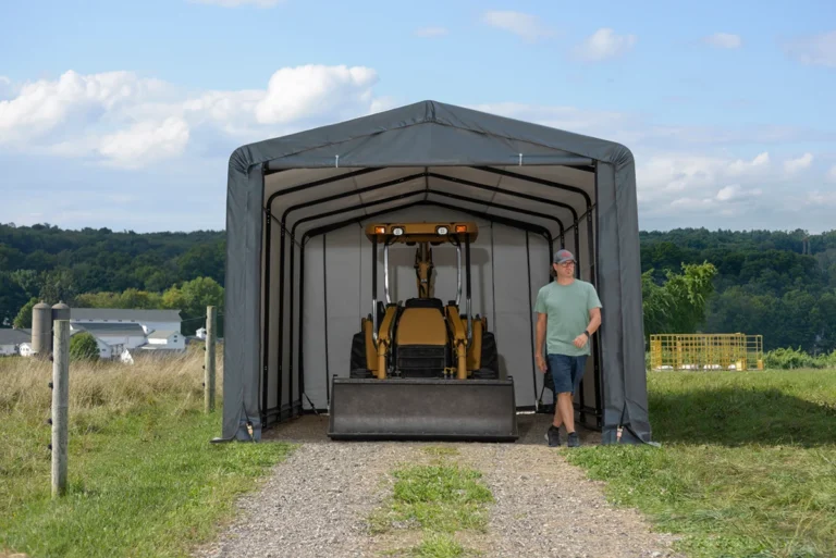 ShelterTube Wind and Snow-Load Rated Garage 10x14x8 Tan — product view 4