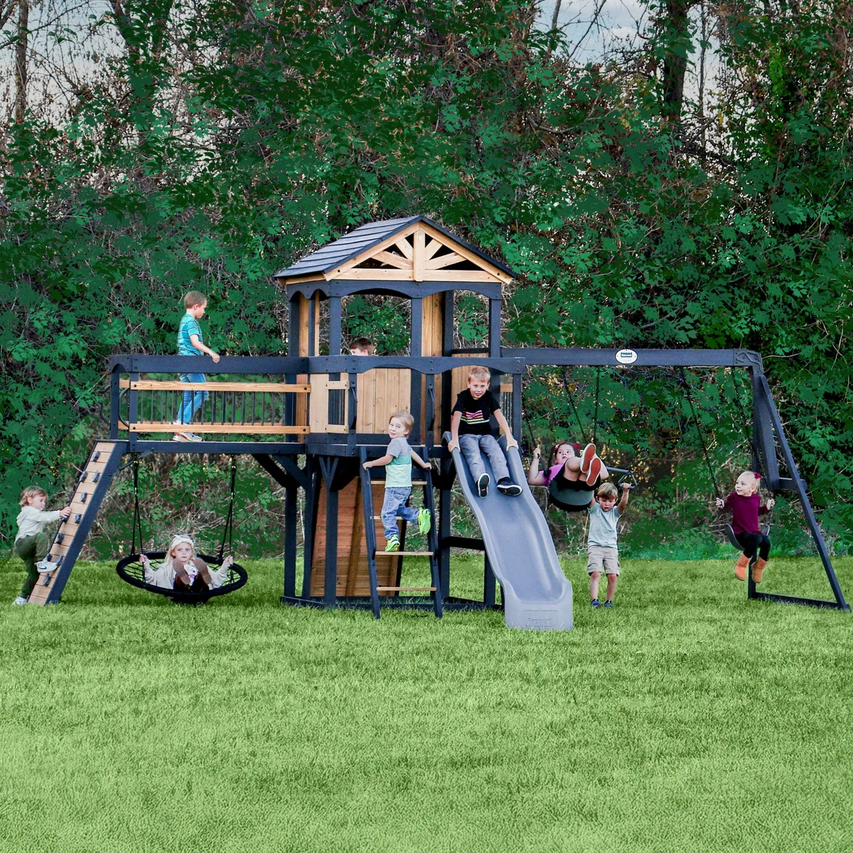 Timber Crossing Swing Set — view 1 Timber Crossing Swing Set — product view 1